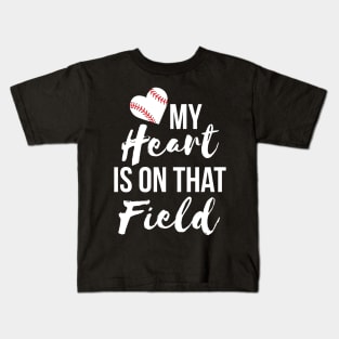 My heart is on that field T-shirt Kids T-Shirt